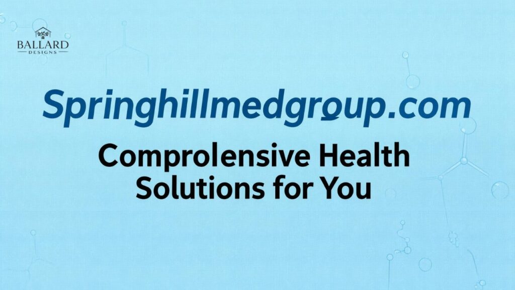 Springhillmedgroup.com: Comprehensive Health Solutions for You
